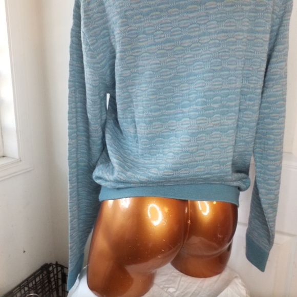 NEW Sol Geometric print peruvian 100% Baby Alpaca Knit popover Sweater S - Picture 7 of 12